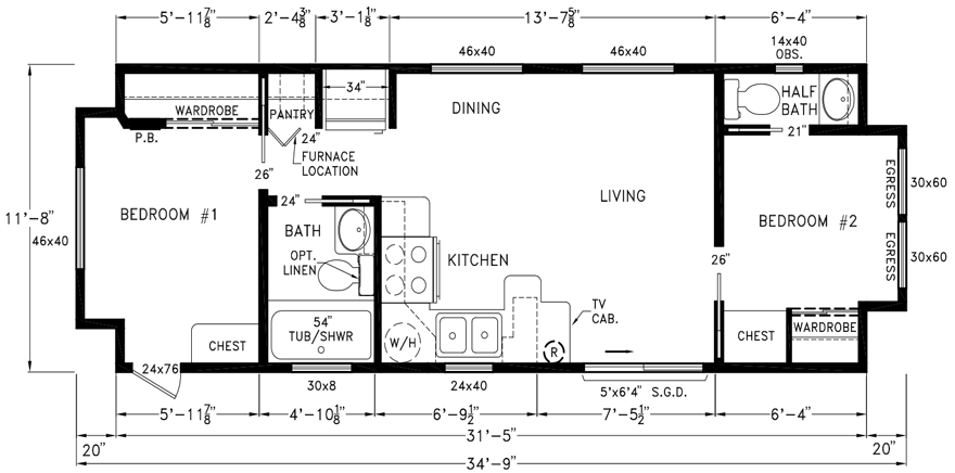 Park Model Floor Plans Gordon S Homes
